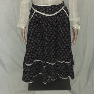 high-waist high rise vintage Jessica's Gunnies midi cottagecore skirt w/ pockets